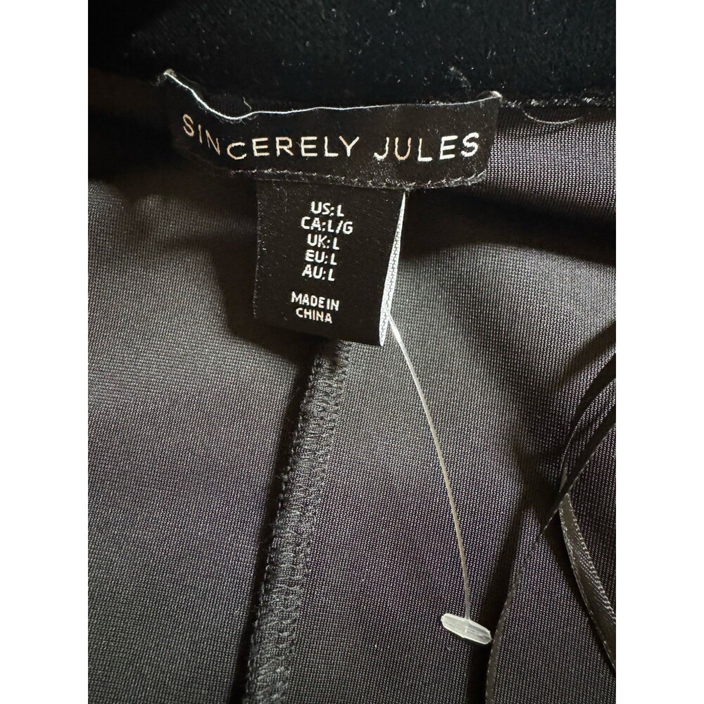 Sincerely Jules Black Velvet Blazer Jacket One Button Formal Concert Office L - Picture 5 of 7